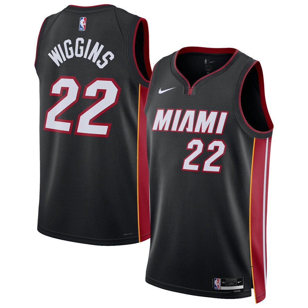 Unisex Miami Heat Andrew Wiggins Nike Black Swingman Player Jersey - Icon Edition - U-jersey