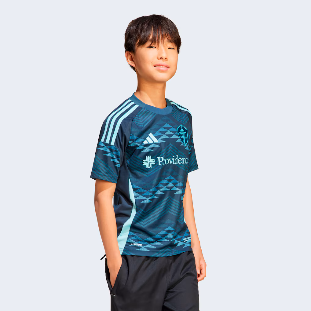 Youth Seattle Sounders FC adidas Blue 2025 The Salish Sea Kit Replica Jersey - Ujersey NHL