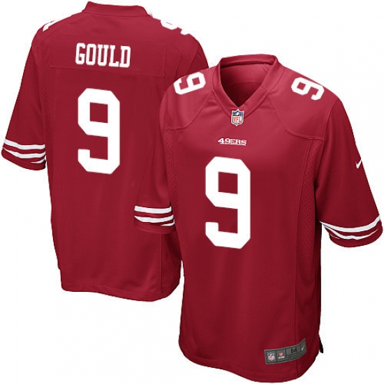 Men's Nike San Francisco 49ers #9 Robbie Gould Game Red Team Color NFL Jersey - Ujersey