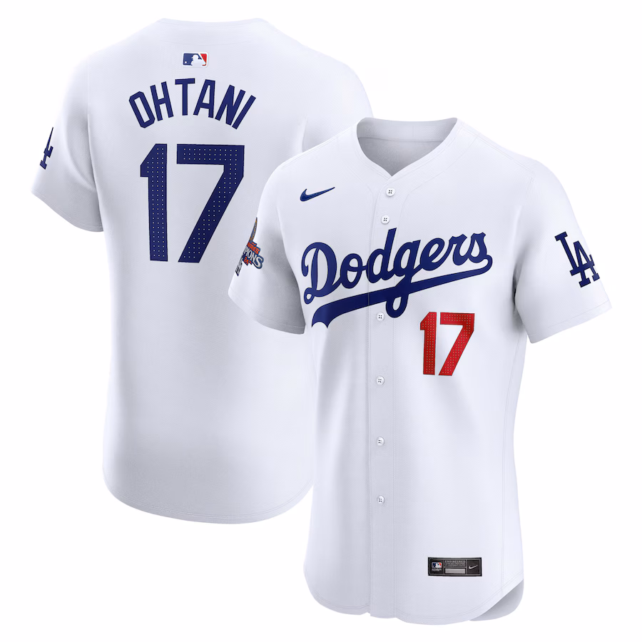 Men's Los Angeles Dodgers Shohei Ohtani Nike White 2024 World Series Champions Home Elite Player Jersey - Ujersey NHL