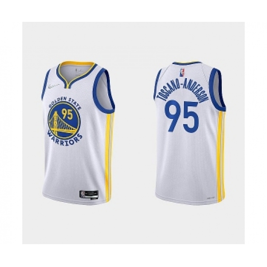Mens Golden State Warriors #95 Juan Toscano-Anderson 2022 white Stitched Basketball Jersey - Ujersey