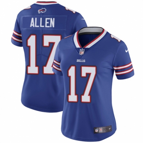 Women's Nike Buffalo Bills #17 Josh Allen Royal Blue Team Color Vapor Untouchable Elite Player NFL Jersey - Ujersey