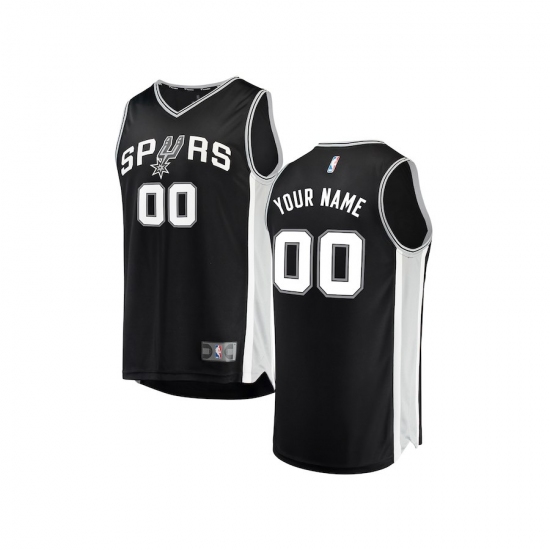 Youth San Antonio Spurs Fanatics Branded Black Fast Break Custom Replica Jersey - Icon Edition - Ujersey