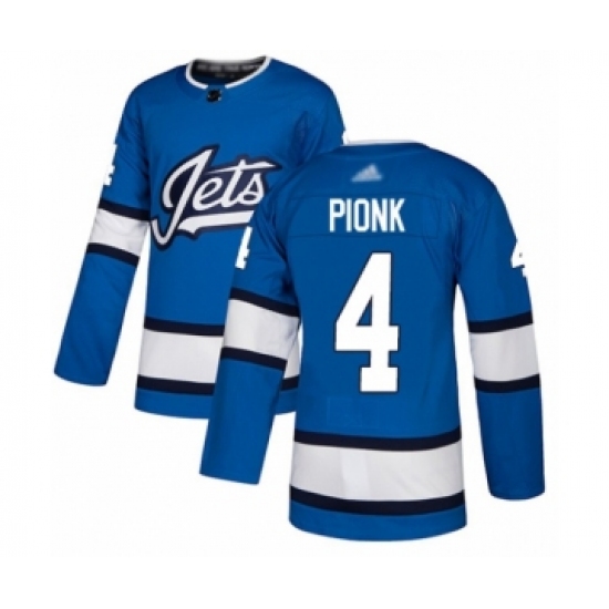 Youth Winnipeg Jets #4 Neal Pionk Authentic Blue Alternate Hockey Jersey - Ujersey