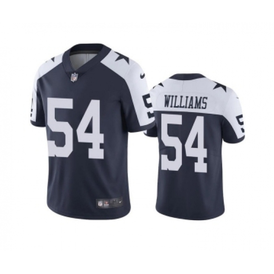 Men's Dallas Cowboys #54 Sam Williams White Navy Vapor Limited Stitched Jersey - Ujersey