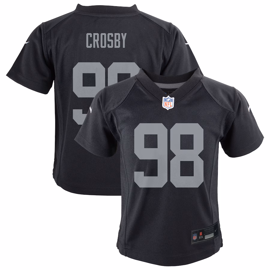 Toddler Las Vegas Raiders Maxx Crosby Nike Black Game Jersey - Ujersey