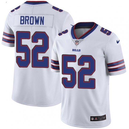 Youth Nike Buffalo Bills #52 Preston Brown White Vapor Untouchable Limited Player NFL Jersey - Ujersey