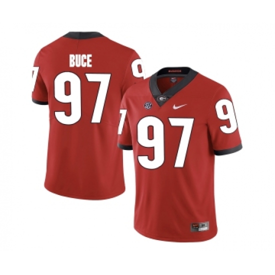 Georgia Bulldogs 97 Brooks Buce Red College Football Jersey - Ujersey