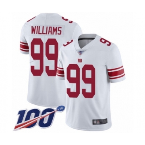 Men's New York Giants #99 Leonard Williams White Vapor Untouchable Limited Player 100th Season Football Jersey - Ujersey