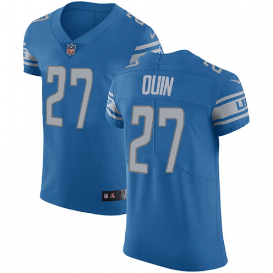 Men's Nike Detroit Lions #27 Glover Quin Light Blue Team Color Vapor Untouchable Elite Player NFL Jersey - Ujersey