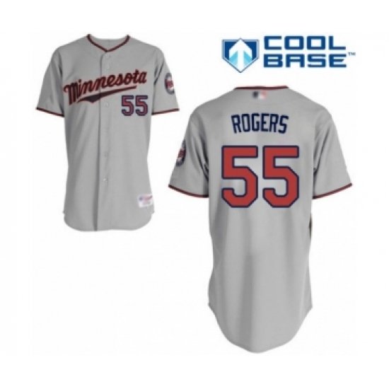 Youth Minnesota Twins #55 Taylor Rogers Authentic Grey Road Cool Base Baseball Player Jersey - Ujersey