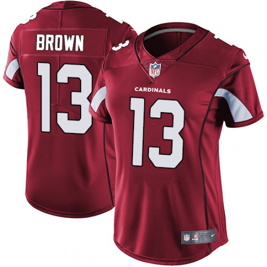Women's Nike Arizona Cardinals #13 Jaron Brown Red Team Color Vapor Untouchable Limited Player NFL Jersey - Ujersey