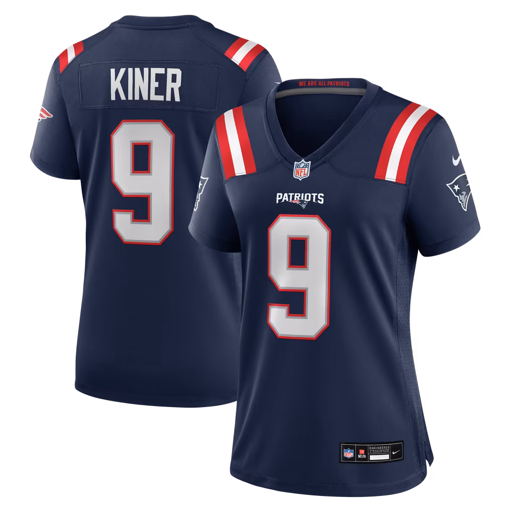 Women's New England Patriots Corey Kiner Nike Navy Team Game Jersey - SUjersey01