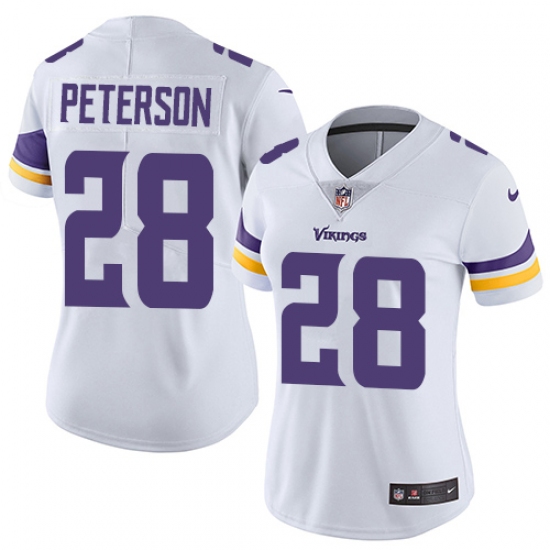 Women's Nike Minnesota Vikings #28 Adrian Peterson Elite White NFL Jersey - Ujersey