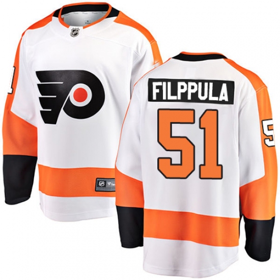 Men's Philadelphia Flyers #51 Valtteri Filppula Fanatics Branded White Away Breakaway NHL Jersey - Ujersey