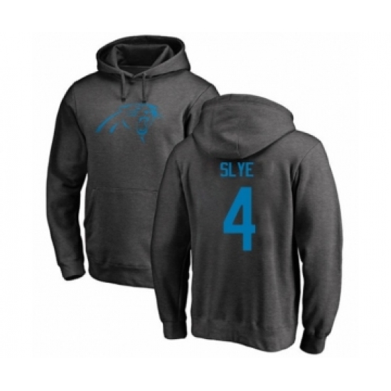 Football Carolina Panthers #4 Joey Slye Ash One Color Pullover Hoodie - Ujersey