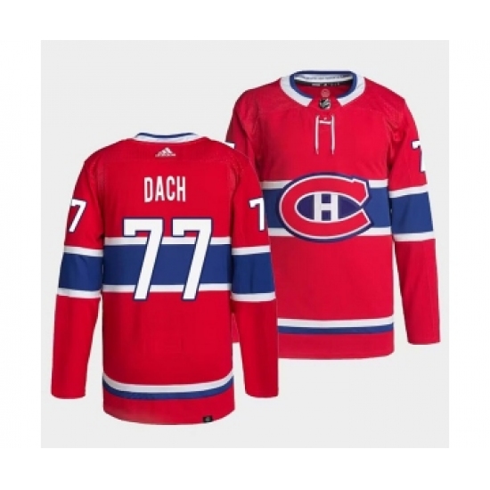 Men's Montreal Canadiens #77 Kirby Dach Red Stitched Jersey - Ujersey
