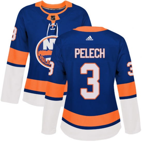 Women's Adidas New York Islanders #3 Adam Pelech Premier Royal Blue Home NHL Jersey - Ujersey