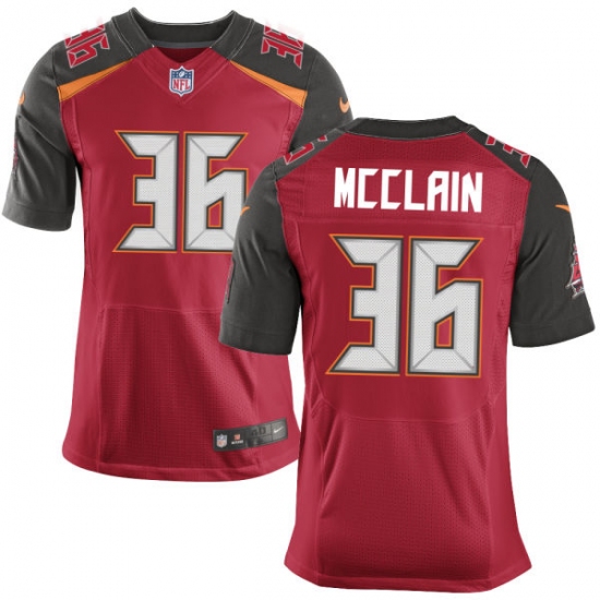 Men's Nike Tampa Bay Buccaneers #36 Robert McClain Elite Red Team Color NFL Jersey - Ujersey