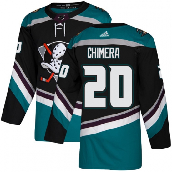 Youth Adidas Anaheim Ducks #20 Jason Chimera Authentic Black Teal Third NHL Jersey - Ujersey