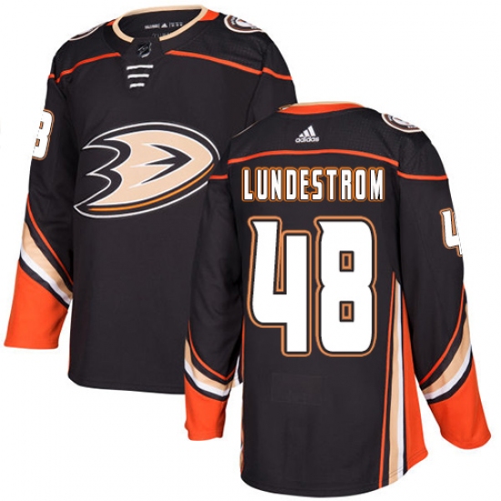 Youth Adidas Anaheim Ducks #48 Isac Lundestrom Authentic Black Home NHL Jersey - Ujersey