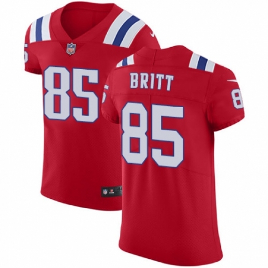 Men's Nike New England Patriots #85 Kenny Britt Red Alternate Vapor Untouchable Elite Player NFL Jersey - Ujersey