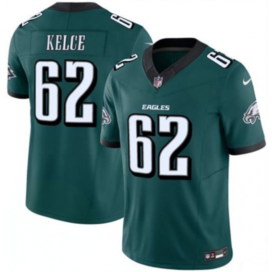 Men's Philadelphia Eagles #62 Jason Kelce Green 2024 F.U.S.E. Vapor Untouchable Limited Football Stitched Jersey - Ujersey