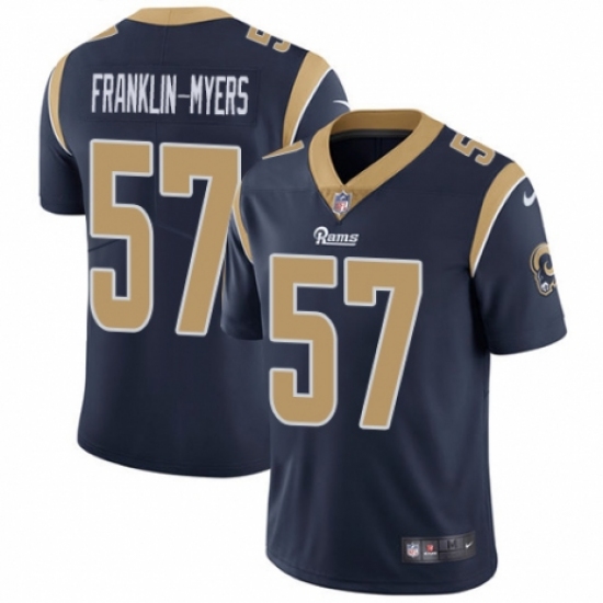 Youth Nike Los Angeles Rams #57 John Franklin-Myers Navy Blue Team Color Vapor Untouchable Limited Player NFL Jersey - Ujersey