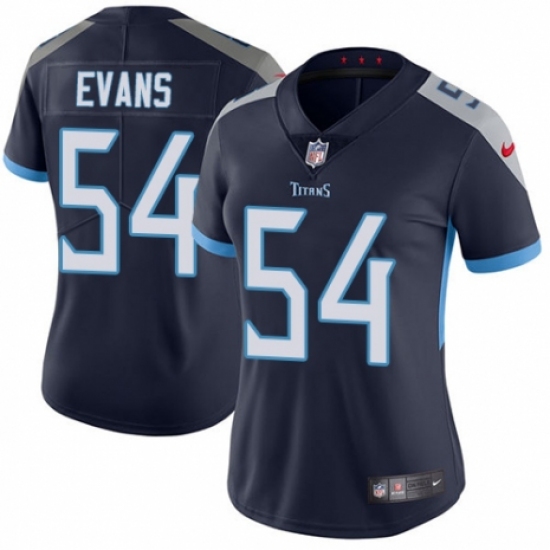 Women's Nike Tennessee Titans #54 Rashaan Evans Navy Blue Team Color Vapor Untouchable Limited Player NFL Jersey - Ujersey