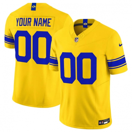 Men's Los Angeles Rams Active Player Custom Yellow 2026 F.U.S.E. Vapor Limited Football Stitched Jersey - Ujersey