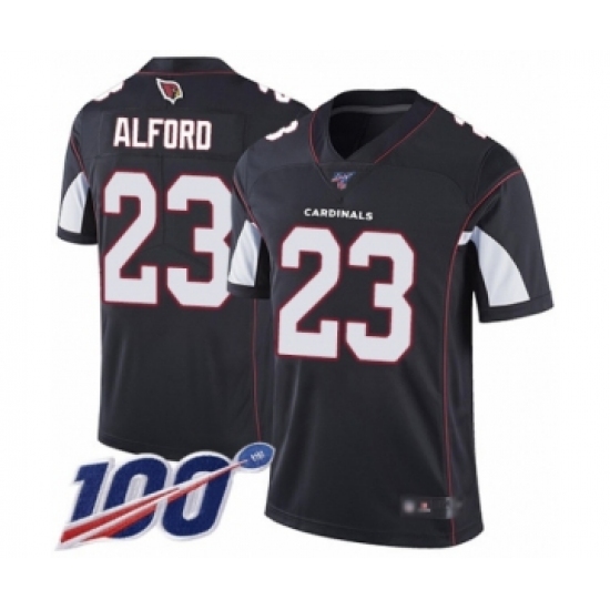 Men's Arizona Cardinals #23 Robert Alford Black Alternate Vapor Untouchable Limited Player 100th Season Football Jersey - Ujersey