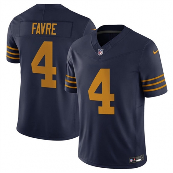Men's Green Bay Packers #4 Brett Favre Navy The 1923 Classic Vapor F.U.S.E. Limited Football Stitched Jersey - Ujersey