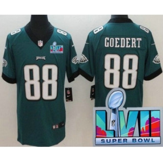 Men's Philadelphia Eagles #88 Dallas Goedert Limited Green Super Bowl LVII Vapor Jersey - Ujersey
