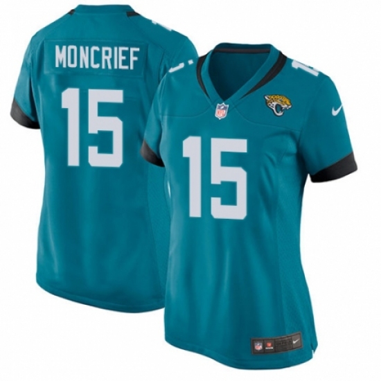Women's Nike Jacksonville Jaguars #15 Donte Moncrief Game Black Alternate NFL Jersey