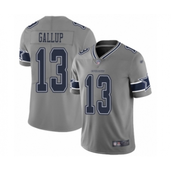 Youth Dallas Cowboys #13 Michael Gallup Limited Gray Inverted Legend Football Jersey - Ujersey