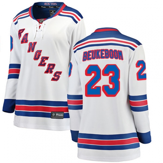 Women's New York Rangers #23 Jeff Beukeboom Fanatics Branded White Away Breakaway NHL Jersey - Ujersey