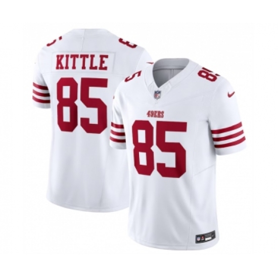 Men's Nike San Francisco 49ers #85 George Kittle White 2023 F.U.S.E. Vapor Untouchable Limited Stitched Football Jersey - Ujersey