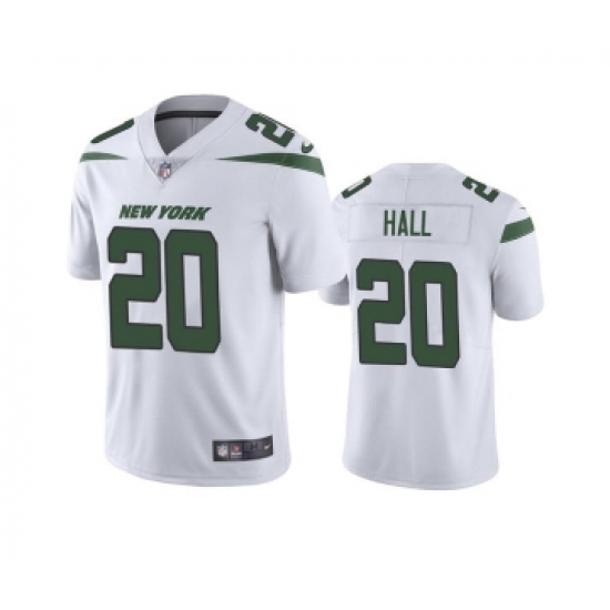 Men's New York Jets #20 Breece Hall 2022 White Vapor Untouchable Limited Stitched Jersey - Ujersey