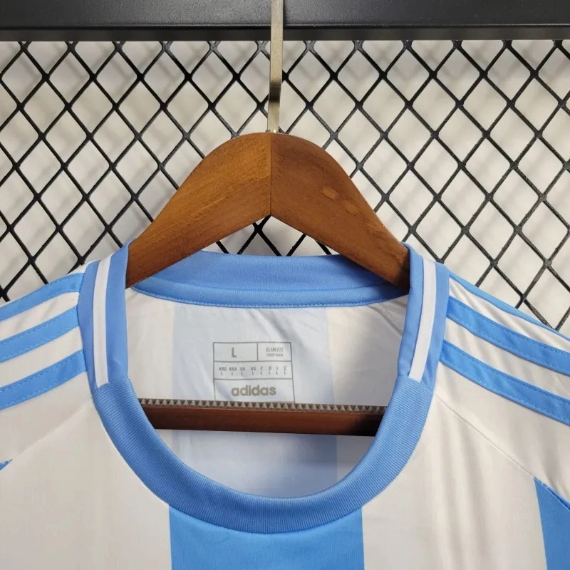 Argentina Soccer Jersey Home Custom Long Sleeve Shirt 2024 - ujerseystore