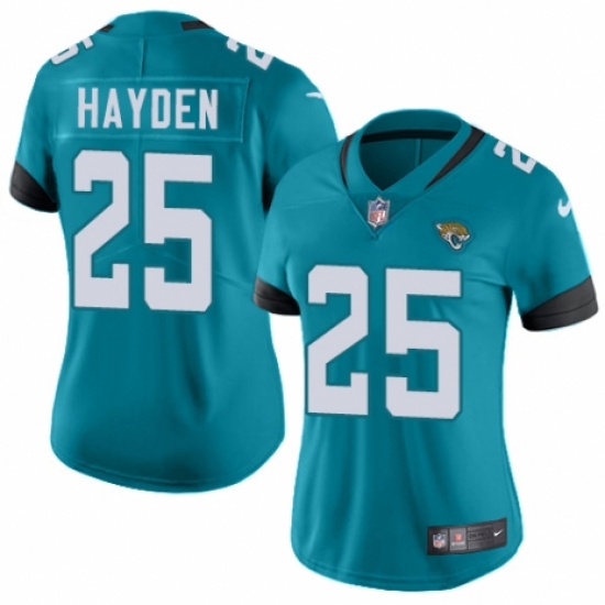 Women's Nike Jacksonville Jaguars #25 D.J. Hayden Black Alternate Vapor Untouchable Limited Player NFL Jersey - Ujersey