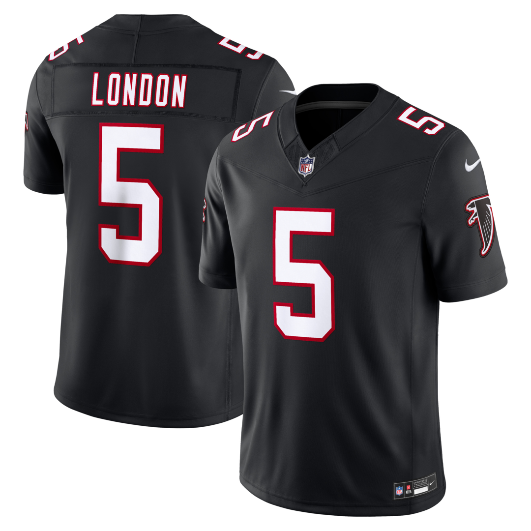 Men's Atlanta Falcons Drake London Nike Black Alternate Throwback Vapor F.U.S.E. Stitched Limited Jersey - U-jersey
