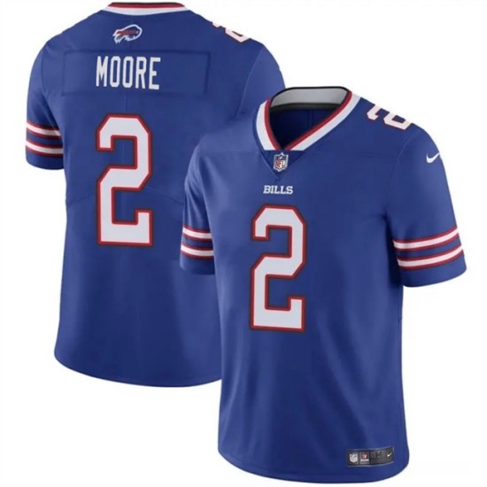 Men's Buffalo Bills #2 D.J. Moore Blue 2026 Vapor Untouchable Limited Stitched Football Jersey - Ujersey