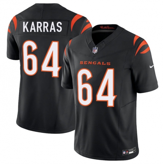 Men's Cincinnati Bengals #64 Ted Karras Black 2025 F.U.S.E. Vapor Untouchable Limited Stitched Football Jersey - Ujersey