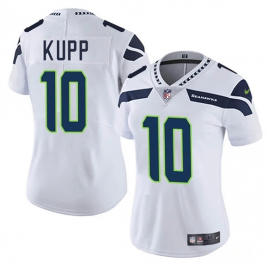 Women's Seattle Seahawks #10 Cooper Kupp White 2025 Vapor Limited Football Stitched Jersey(Run Small) - Ujersey