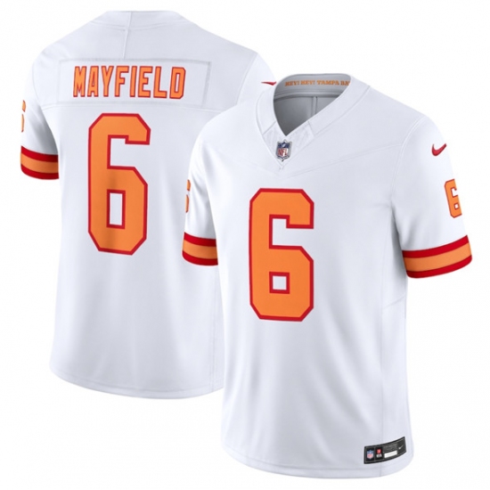 Men's Tampa Bay Buccaneers #6 Baker Mayfield White 2025 F.U.S.E. Vapor Limited Football Stitched Jersey - Ujersey