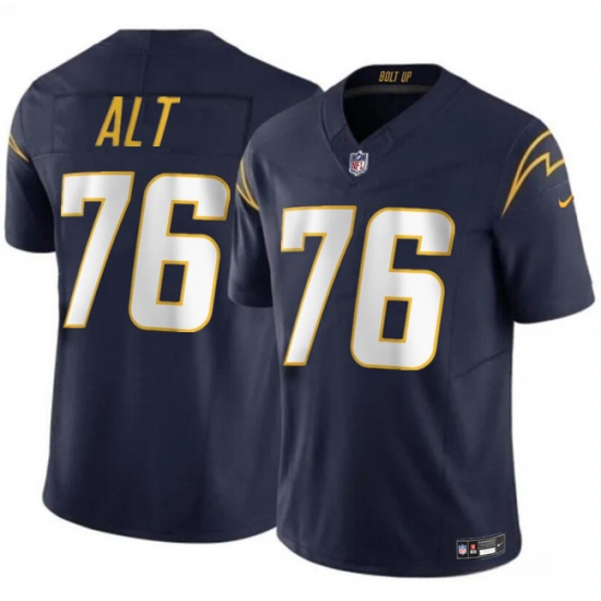 Youth Los Angeles Chargers #76 Joe Alt Navy 2024 Draft F.U.S.E. Vapor Limited Football Stitched Jersey - Ujersey