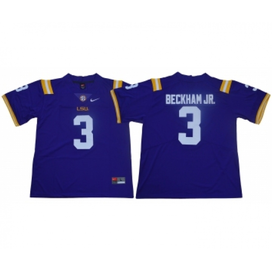 LSU Tigers 3 Odell Beckham Jr. Purple Nike College Football Jersey - Ujersey