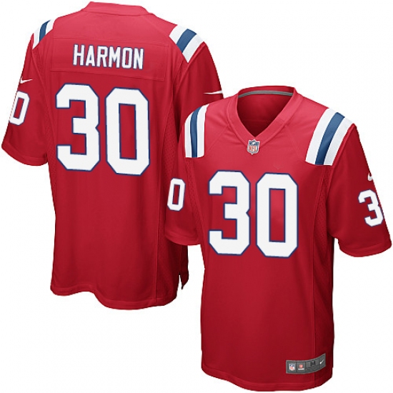 Men's Nike New England Patriots #30 Duron Harmon Game Red Alternate NFL Jersey - Ujersey