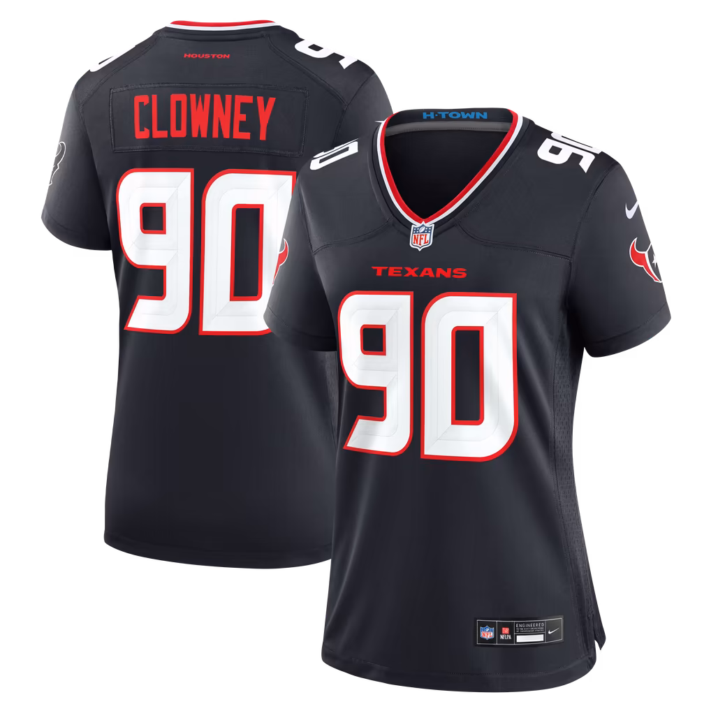 Women's Houston Texans Jadeveon Clowney Nike Navy Team Game Jersey - U-jersey