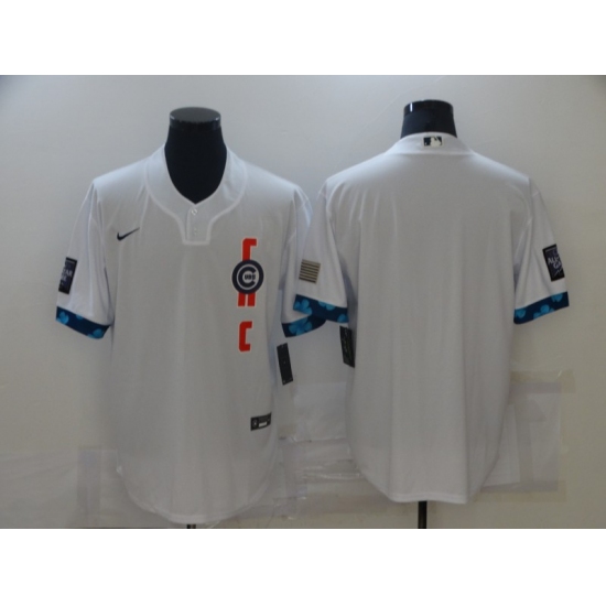 Men's Chicago Cubs Blank Nike White 2021 MLB All-Star Game Authentic Jersey - Ujersey